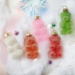 KAEMINGK Lot de 5 Oursons en verre (H8 cm) Bonbons Gourmandise Multicolore Online