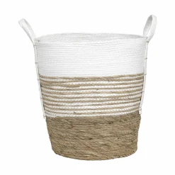 TENDANCE Lot de 3 paniers à linge (H47 cm) Seo Blanc Online