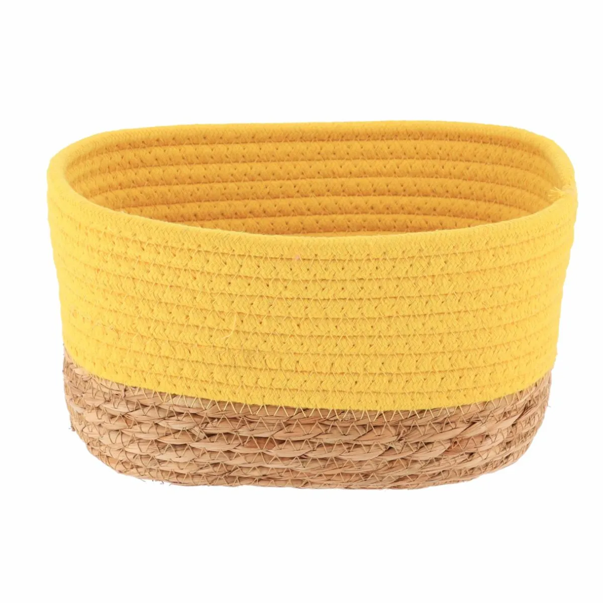 TENDANCE Lot de 3 paniers de rangement (H13 cm) Timeless Jaune moutarde Sale