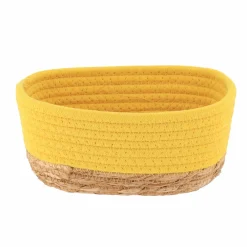 TENDANCE Lot de 3 paniers de rangement (H13 cm) Timeless Jaune moutarde Sale