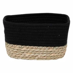 TENDANCE Lot de 3 paniers de rangement (H13 cm) Timeless Noir Hot