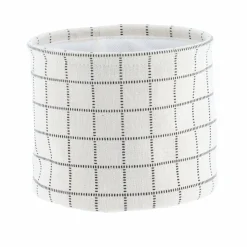 TENDANCE Lot de 3 paniers de rangement (H17 cm) Carreaux Blanc Sale