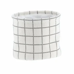 TENDANCE Lot de 3 paniers de rangement (H17 cm) Carreaux Blanc Sale