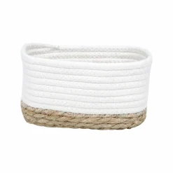 TENDANCE Lot de 3 paniers de rangement (H13 cm) Timeless Blanc