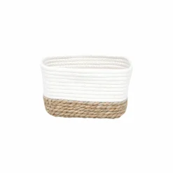 TENDANCE Lot de 3 paniers de rangement (H13 cm) Timeless Blanc