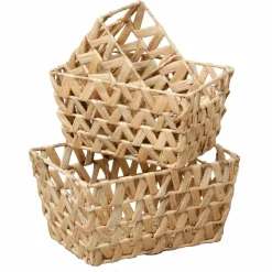 TENDANCE Lot de 3 paniers grand modèle Kale Naturel Discount