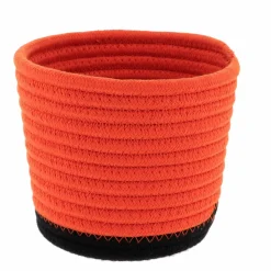 TENDANCE Lot de 3 paniers (H16 cm) Black Line Terre de sienne/Noir Rouge brun Online
