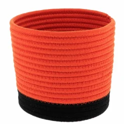 TENDANCE Lot de 3 paniers (H16 cm) Black Line Terre de sienne/Noir Rouge brun Online