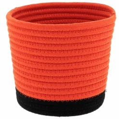 TENDANCE Lot de 3 paniers (H16 cm) Black Line Terre de sienne/Noir Rouge brun Online