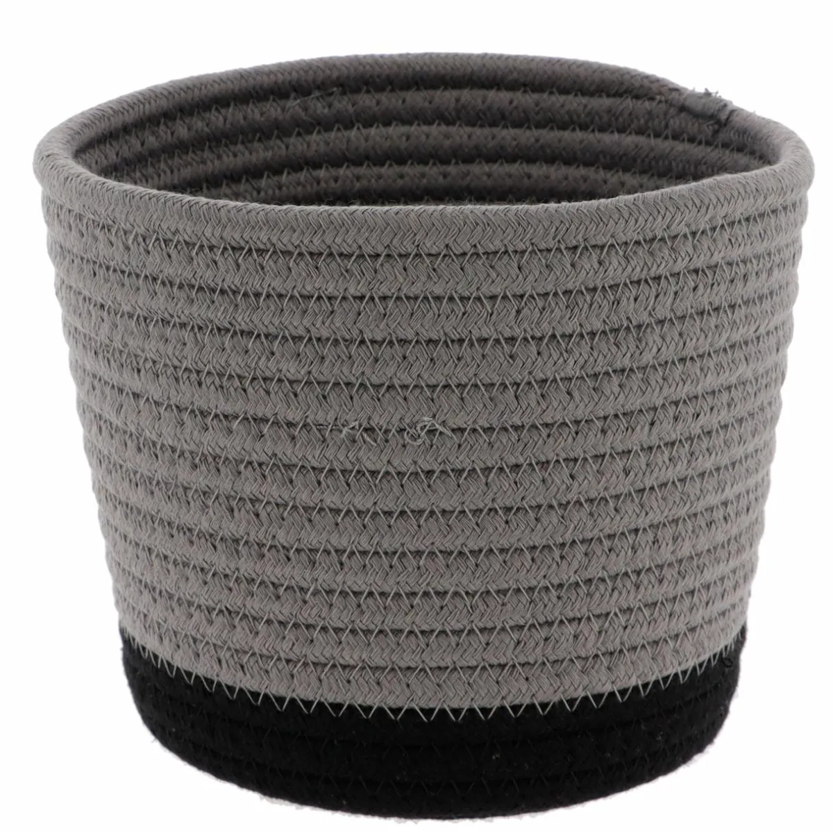 TENDANCE Lot de 3 paniers (H16 cm) Black Line /Noir Gris New
