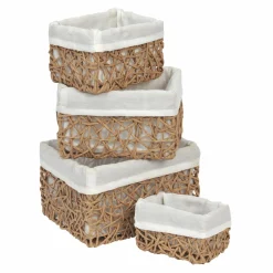 TENDANCE Lot de 4 paniers (H14 cm) Coly Naturel Sale