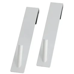 TENDANCE Lot de 2 patères à suspendre spécial paroi de douche (H18 cm) Blanc
