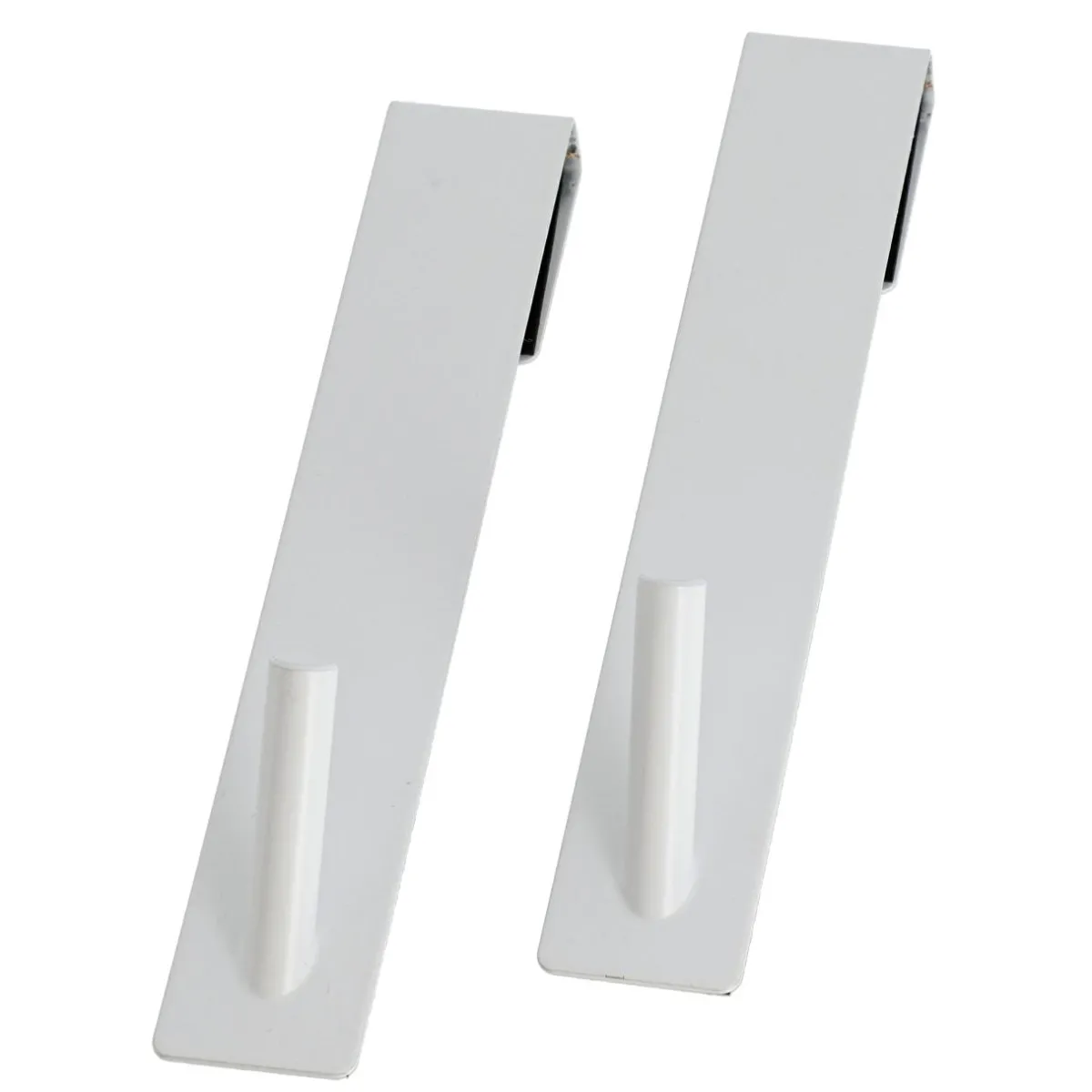 TENDANCE Lot de 2 patères à suspendre spécial paroi de douche (H18 cm) Blanc