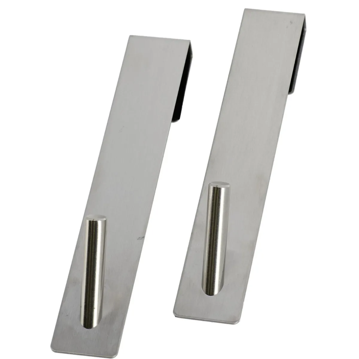 TENDANCE Lot de 2 patères à suspendre spécial paroi de douche (H18 cm) Chrome Argent