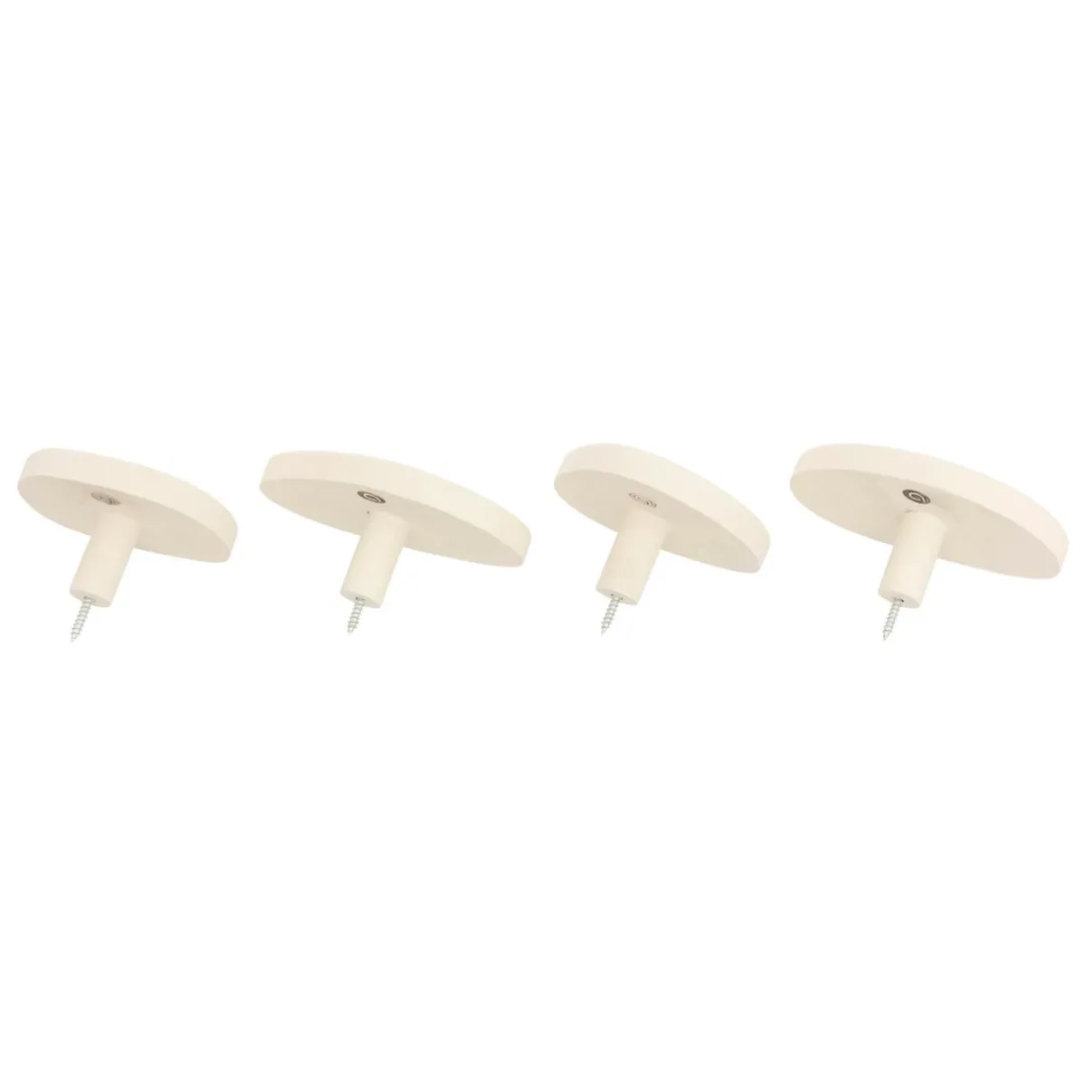 Atmosphera, cru017dateur d'intu017drieur Lot de 4 patères murales bois (H10 cm) Karen Ivoire New