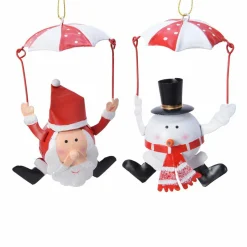 KAEMINGK Lot de 2 personnages à suspendre (H12 cm) Messieurs rigolos Rouge Online