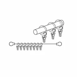 LUANCE Lot de 8 pinces Noir Sale