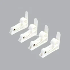 DOUCEUR D'INTERIEUR Lot de 4 pinces pour Nappes Blanc Best