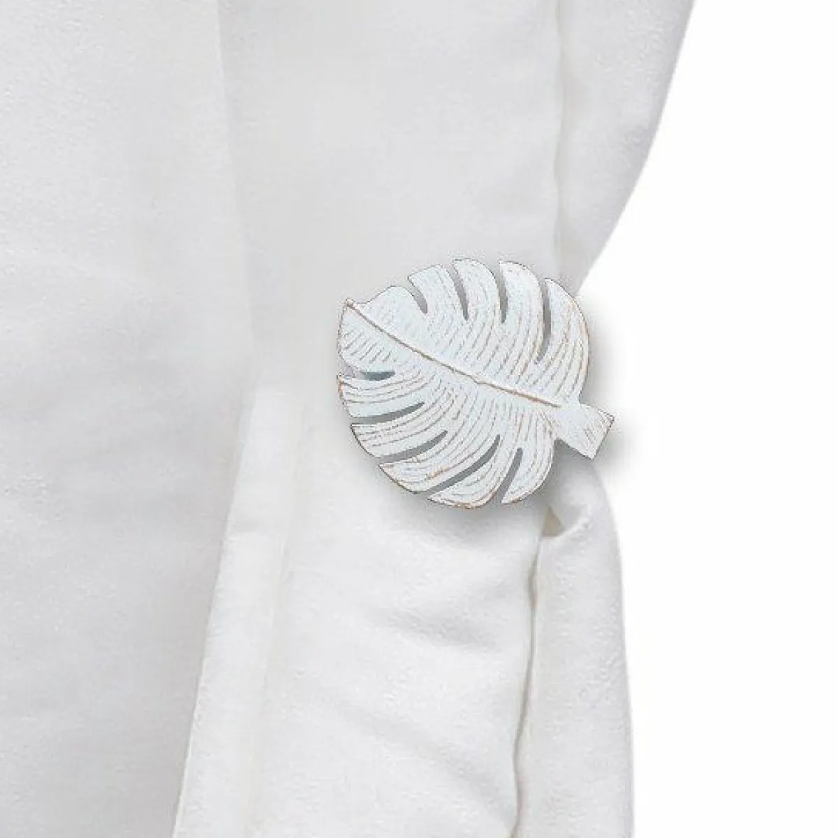 LUANCE Lot de 2 pinces rideau Acapulco et or Blanc Online