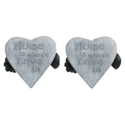 LUANCE Lot de 2 pinces rideau Amore blanc Gris Sale