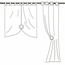 LUANCE Lot de 2 pinces rideau Central Park Or Clearance
