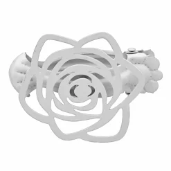 LUANCE Lot de 2 pinces rideaux Lina hes Blanc