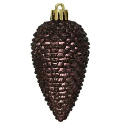 KAEMINGK Lot de 6 pommes de pin à suspendre (H8 cm) Alpine Noir truffé Discount