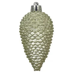 KAEMINGK Lot de 6 pommes de pin à suspendre (H8 cm) Alpine Menthe blanche Vert menthe New