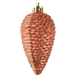 KAEMINGK Lot de 6 pommes de pin à suspendre (H8 cm) Alpine Orange Clearance
