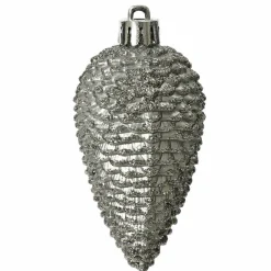KAEMINGK Lot de 6 pommes de pin à suspendre (H8 cm) Alpine Gris marbre Best