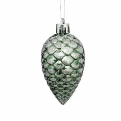 Feeric Lights & Christmas Lot de 4 pommes de pin à suspendre (H7 cm) Cônes Vert Hot