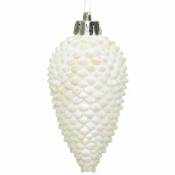 KAEMINGK Lot de 6 pommes de pin à suspendre (H8 cm) Alpine Blanc irisé Sale