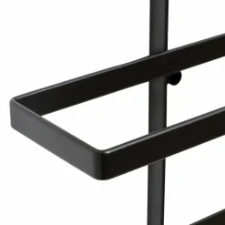 EMINZA Lot de 2 porte-bouteilles muraux métal 12 emplacements (H139 cm) Léo Noir Best