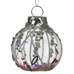 KAEMINGK Lot de 6 porte-nom ou menu Interieur paillettes Transparent Argent Outlet