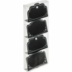 Feeric Lights & Christmas Lot de 4 porte-nom ou menu ardoise Noir Best