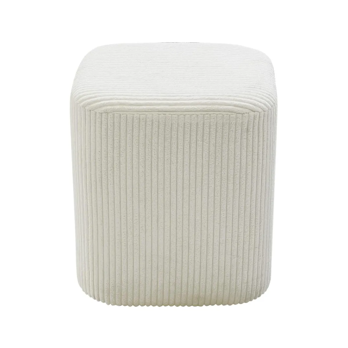 EMINZA Lot de 2 poufs velours (H 38 cm) Shan Beige Clearance