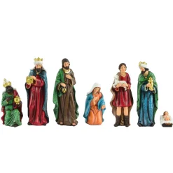 KAEMINGK Lot de 7 santons (Hauteur 12,50 cm) d'Achille Multicolore Hot