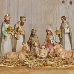 KAEMINGK Lot de 8 santons (Hauteur 9 cm) de Gioia Beige Clearance