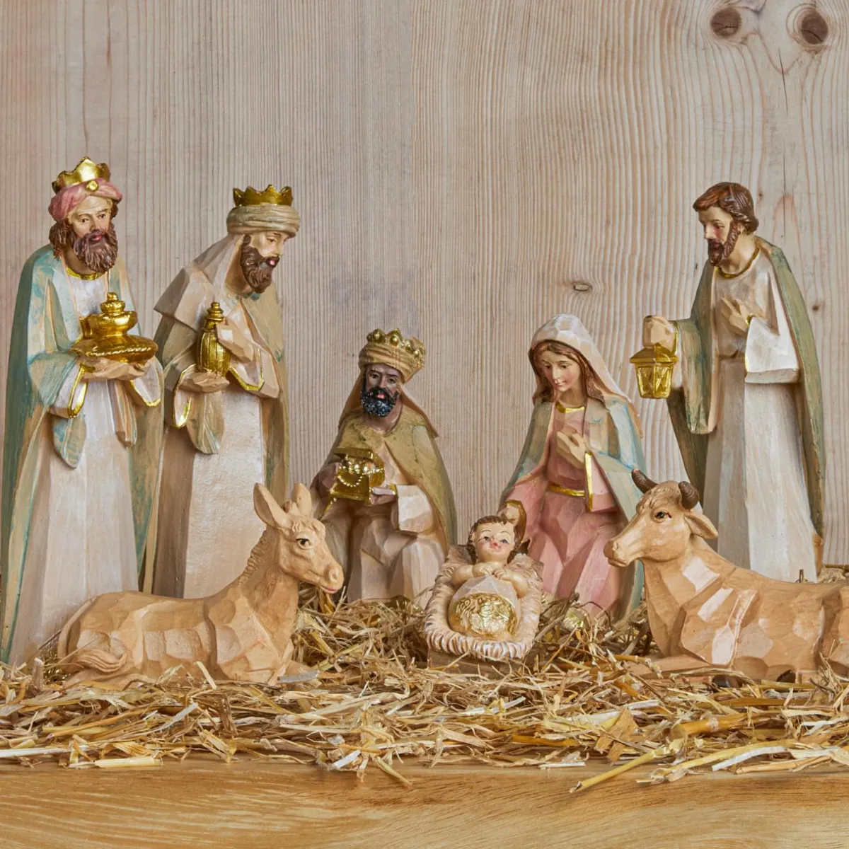 KAEMINGK Lot de 8 santons (Hauteur 20 cm) de Gioia Beige Sale