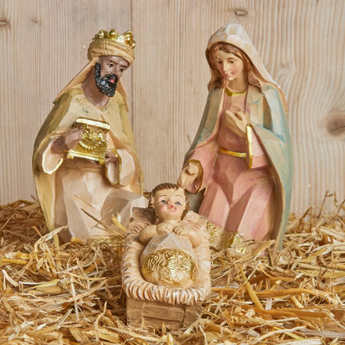 KAEMINGK Lot de 8 santons (Hauteur 20 cm) de Gioia Beige Sale