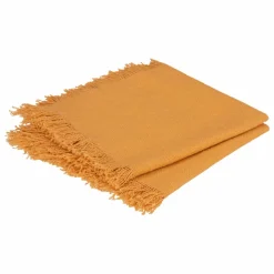 ATMOSPHERA Lot de 2 serviettes coton (40 x 40 cm) Maha Jaune ocre Online