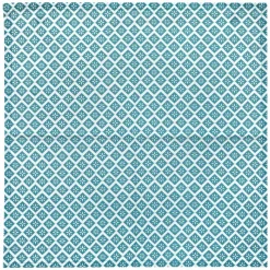 ATMOSPHERA Lot de 4 serviettes coton (40 x 40 cm) Tika Bleu canard