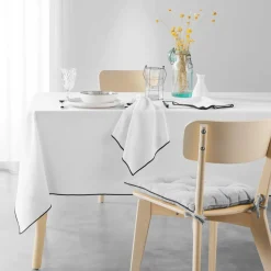 DOUCEUR D'INTERIEUR Lot de 3 serviettes coton recyclé (40 x 40 cm) Mistraline hes Blanc Clearance