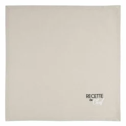 LOVELY CASA Lot de 2 serviettes coton (40 x 40 cm) Duo s Beige Clearance