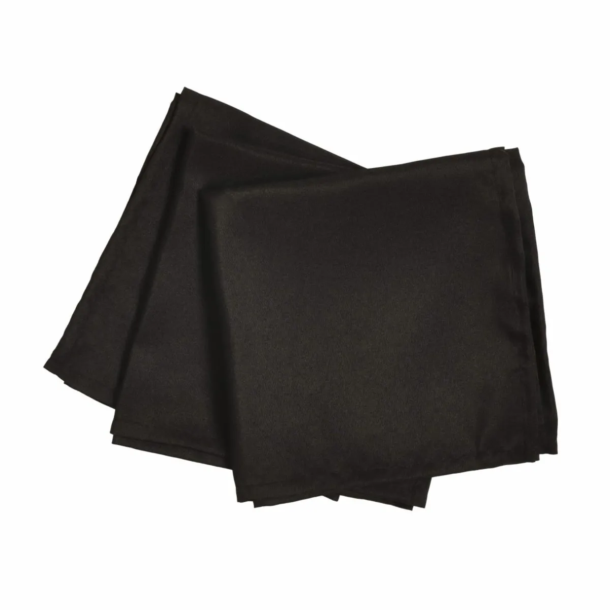 EMINZA Lot de 3 serviettes de table polyester (40 x 40 cm) Elise es Noir Discount