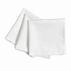 EMINZA Lot de 3 serviettes de table polyester (40 x 40 cm) Elise hes Blanc Clearance