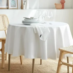 EMINZA Lot de 3 serviettes de table polyester (40 x 40 cm) Elise hes Blanc Clearance