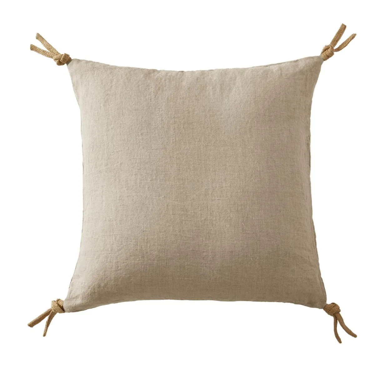 EMINZA Lot de 3 serviettes lin lavé (40 x 40 cm) Louise s Beige Hot
