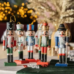 KAEMINGK Lot de 6 soldats Casse-noisette à suspendre (H12 cm) Multicolore Sale