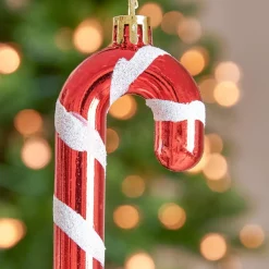 Feeric Lights & Christmas Lot de 6 sucres d'orge à suspendre (H14 cm) Candy Rouge Online